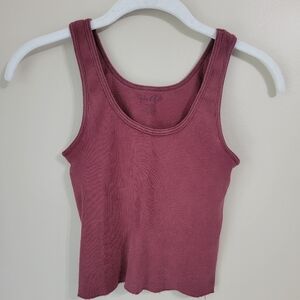 Brandy Melville Jon Galt Ribbed Tank Top Red Size Small